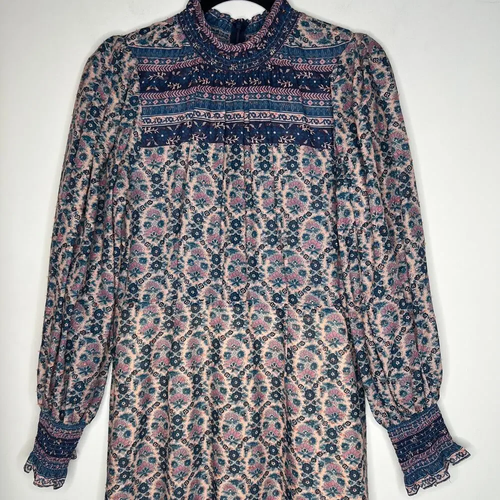 Sea New York Blue Floral Midi Dress Size 8 - Picture 3 of 9